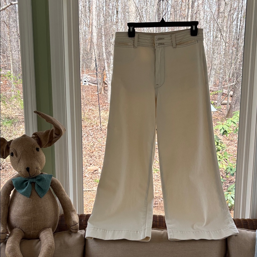 Faherty Wide-Leg Cropped  Jeans